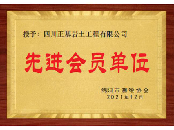 綿陽市(shì)測繪協會先進會員單位